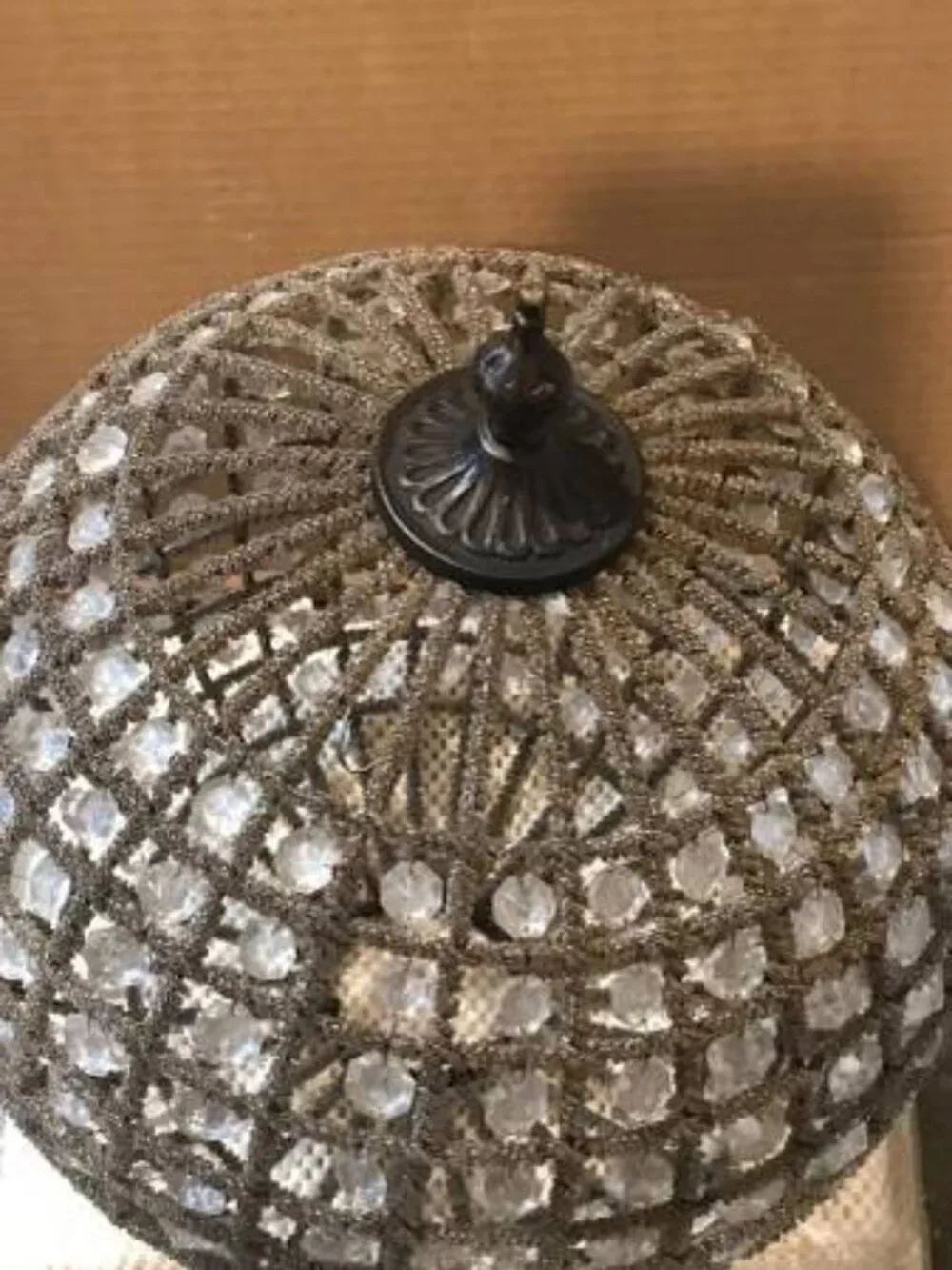 Pottery Barn Large Beaded Decorative Shade